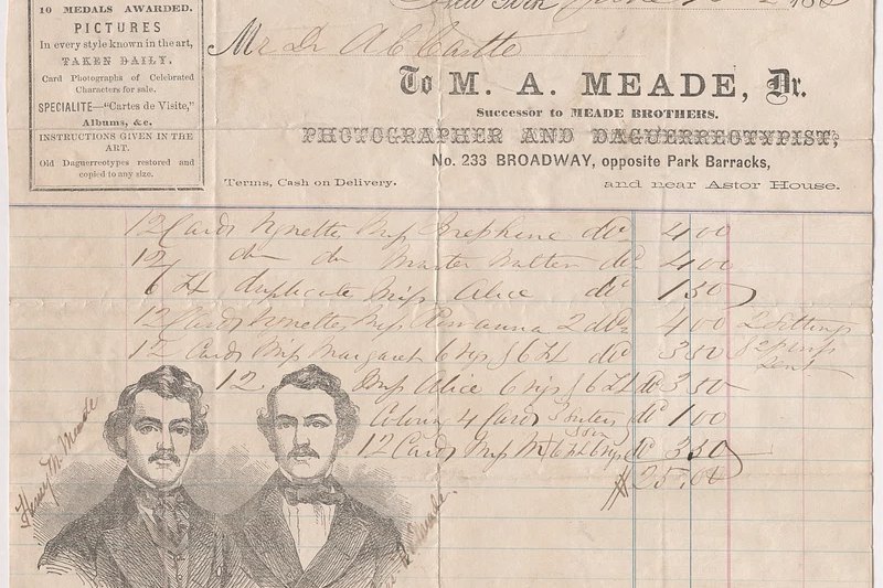 Documento contabile manoscritto del 1863